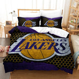 Los Angeles Lakers Bedding Set Pattern Quilt Duvet Cover