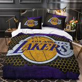 Los Angeles Lakers Bedding Set Pattern Quilt Duvet Cover