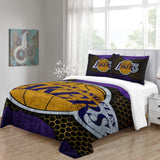 Los Angeles Lakers Bedding Set Pattern Quilt Duvet Cover