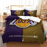 Los Angeles Lakers Bedding Set Pattern Quilt Duvet Cover