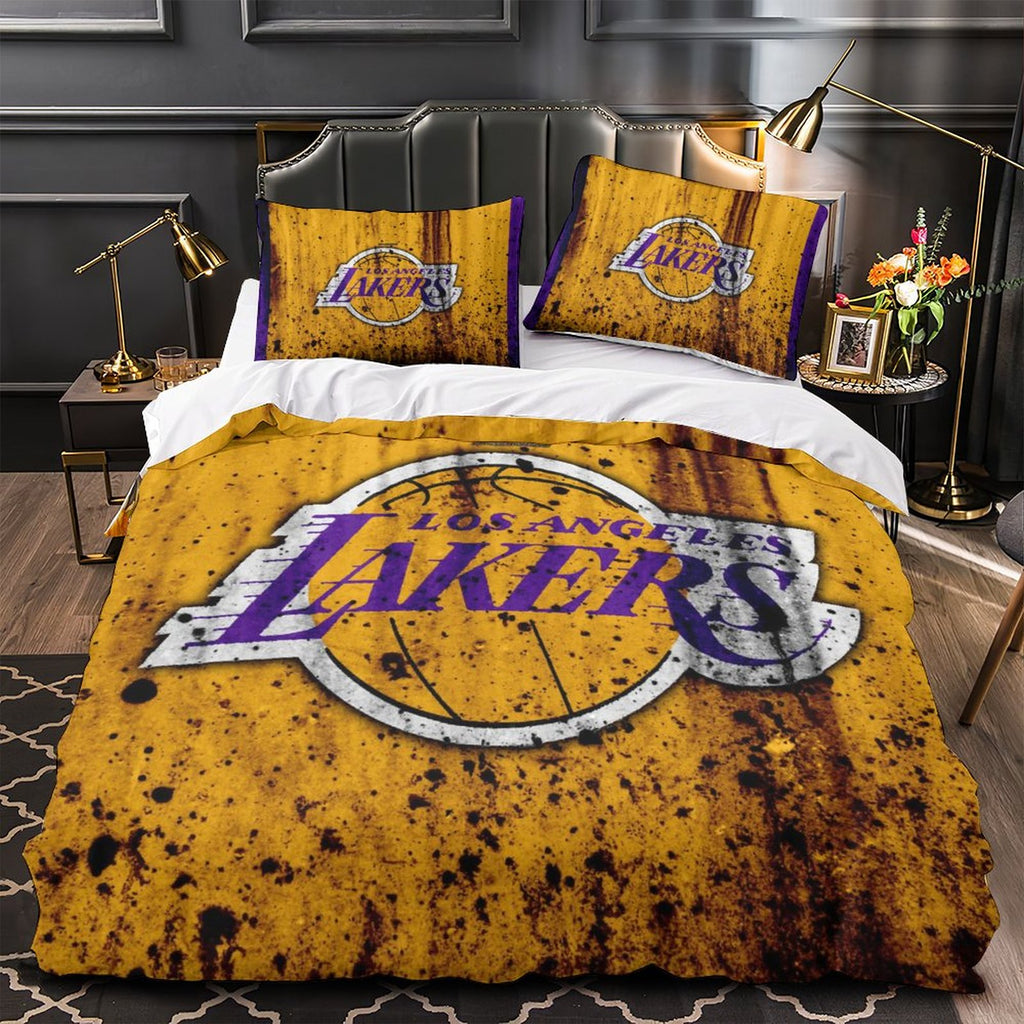 Los Angeles Lakers Bedding Set Pattern Quilt Duvet Cover EBuycos