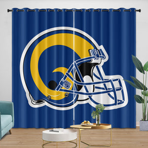 Los Angeles Rams Curtains Blackout Window Drapes Room Decoration