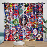 Major League Baseball MLB Curtains Blackout Window Drapes Room Decoration