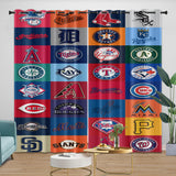 Major League Baseball MLB Curtains Blackout Window Drapes Room Decoration