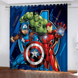 Avengers Curtains Pattern Blackout Window Drapes