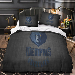 Memphis Grizzlies Bedding Set Duvet Cover Without Filler