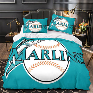 Miami Marlins Bedding Set Quilt Cover Without Filler