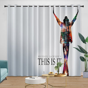 Michael Jackson Curtains Blackout Window Drapes Kids Room Decoration
