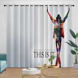 Michael Jackson Curtains Blackout Window Drapes Kids Room Decoration