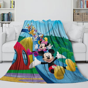 Mickey Mouse Club House Blanket Flannel Throw Room Decoration
