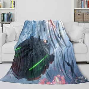 Millennium Falcon Blanket Flannel Throw Room Decoration