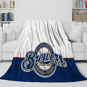 Milwaukee Brewers Blanket Flannel Throw Room Decoration