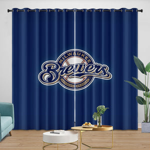Milwaukee Brewers Curtains Blackout Window Drapes Room Decoration