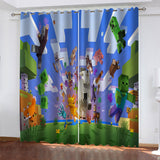 Minecraft Curtains Pattern Blackout Window Drapes