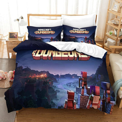 Minecraft Dungeons Duvet Cover Bedding Set Without Filler