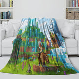 Minecraft Legends Blanket Flannel Throw Room Decoration