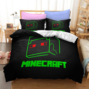 Minecraft Pattern Duvet Cover Kids Room Bedding Sets