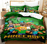 Minecraft Pattern Duvet Cover Kids Room Bedding Sets
