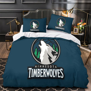 Minnesota Timberwolves Bedding Set Duvet Cover Without Filler