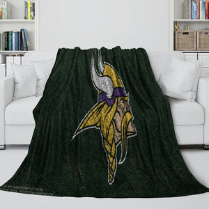 Minnesota Vikings Blanket Flannel Fleece Throw Room Decoration