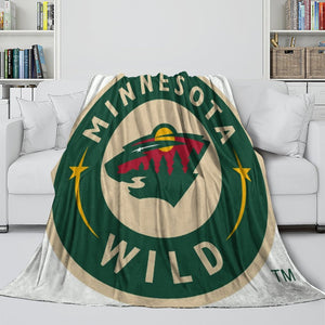 Minnesota Wild Blanket Flannel Throw Kids Room Decoration