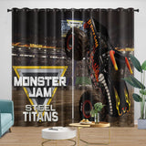 Monster Jam Steel Titans Truck Curtains Blackout Window Drapes