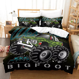 Monster Truck Bedding Set Pattern Quilt Cover Without Filler
