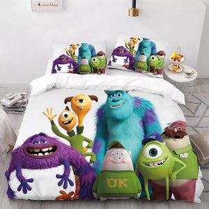 Monsters University Bedding Set Pattern Quilt Cover Without Filler