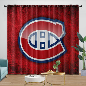 Montreal Canadiens Curtains Blackout Window Drapes Room Decoration