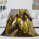 Movie Bumblebee Blanket Flannel Throw Kids Room Decoration
