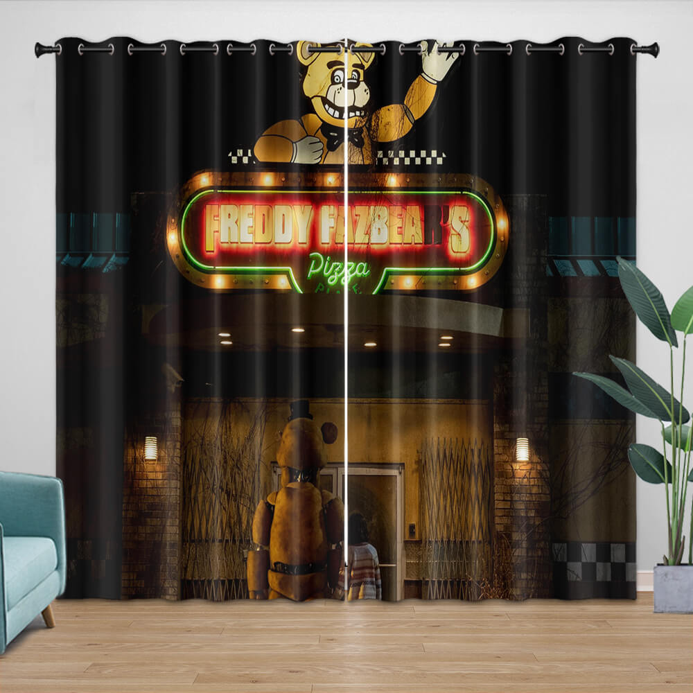 Movie Five Nights At Freddys Curtains Pattern Blackout Window Drapes