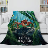 Movie The Little Mermaid Blanket Flannel Throw Room Decoration