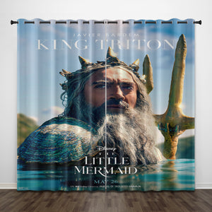 Movie The Little Mermaid Curtains Pattern Blackout Window Drapes