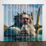 Movie The Little Mermaid Curtains Pattern Blackout Window Drapes