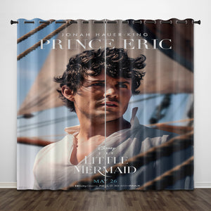 The Little Mermaid Curtains Pattern Blackout Window Drapes