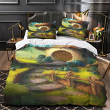 Mushroom House Bedding Set Pattern Quilt Cover