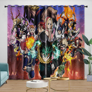 My Hero Academia You're Next Curtains Blackout Window Drapes Room Decoration