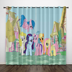 My Little Pony Curtains Pattern Blackout Window Drapes