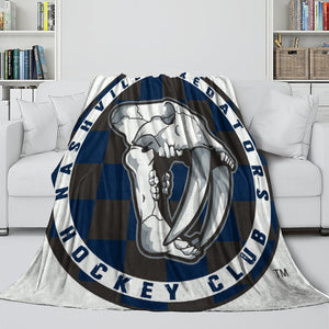 Nashville Predators Blanket Flannel Throw Kids Room Decoration