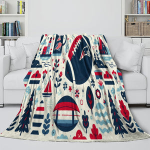 New England Patriots Blanket Flannel Fleece Throw Room Decoration