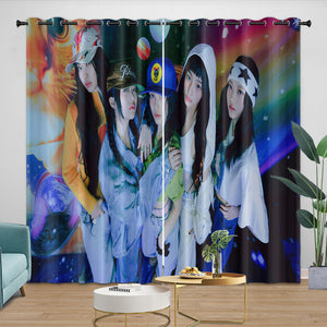NewJeans Curtains Blackout Window Drapes Kids Room Decoration