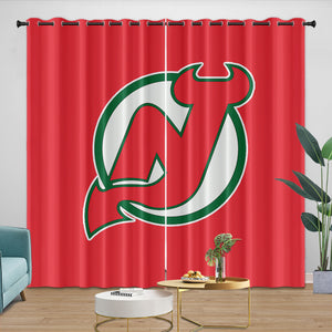 New Jersey Devils Curtains Blackout Window Drapes Room Decoration