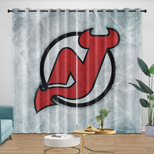 New Jersey Devils Curtains Blackout Window Drapes Room Decoration