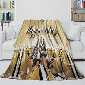 New Orleans Saints Blanket Flannel Fleece Throw Room Decoration