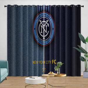 New York City FC Curtains Blackout Window Drapes Room Decoration