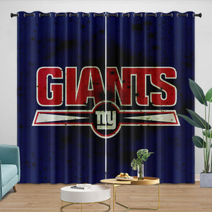 New York Giants Curtains Blackout Window Drapes Room Decoration