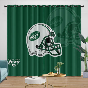 New York Jets Curtains Blackout Window Drapes Room Decoration