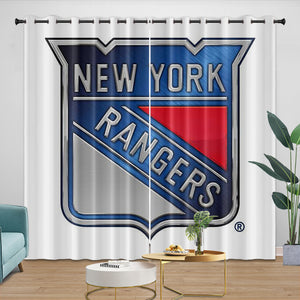 New York Rangers Curtains Blackout Window Drapes Room Decoration
