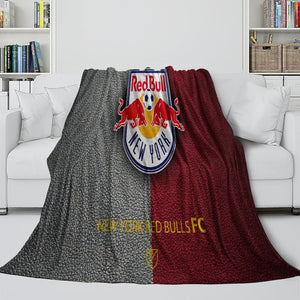 New York Red Bulls Blanket Flannel Fleece Throw Room Decoration