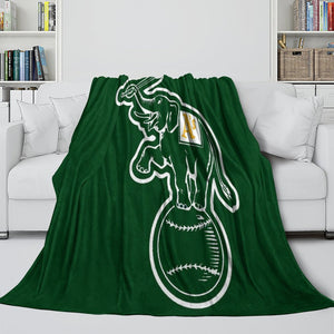 Oakland Athletics Blanket Flannel Throw Room Decoration